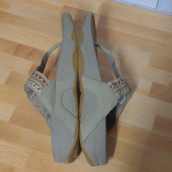 Skechers Natural Cali Tone Ups Sandals Flip Flops Boho Toe Post Thong - Size 9 - Picture 5 of 13